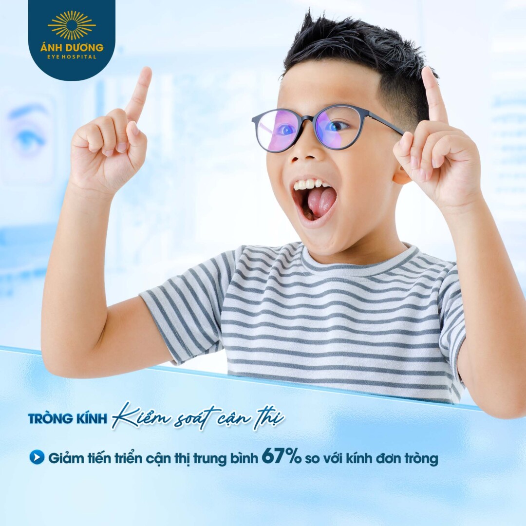 Tròng kính kiểm soát cận thị – Giải pháp tiên tiến bảo vệ mắt trẻ em