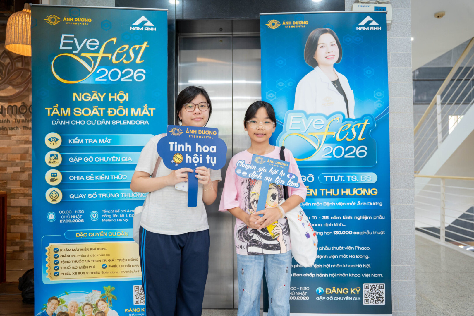Sự kiện Eye Fest 2026 thu hút đông đảo cư dân tham gia kiểm tra mắt và nghe chuyên gia nhãn khoa chia sẻ