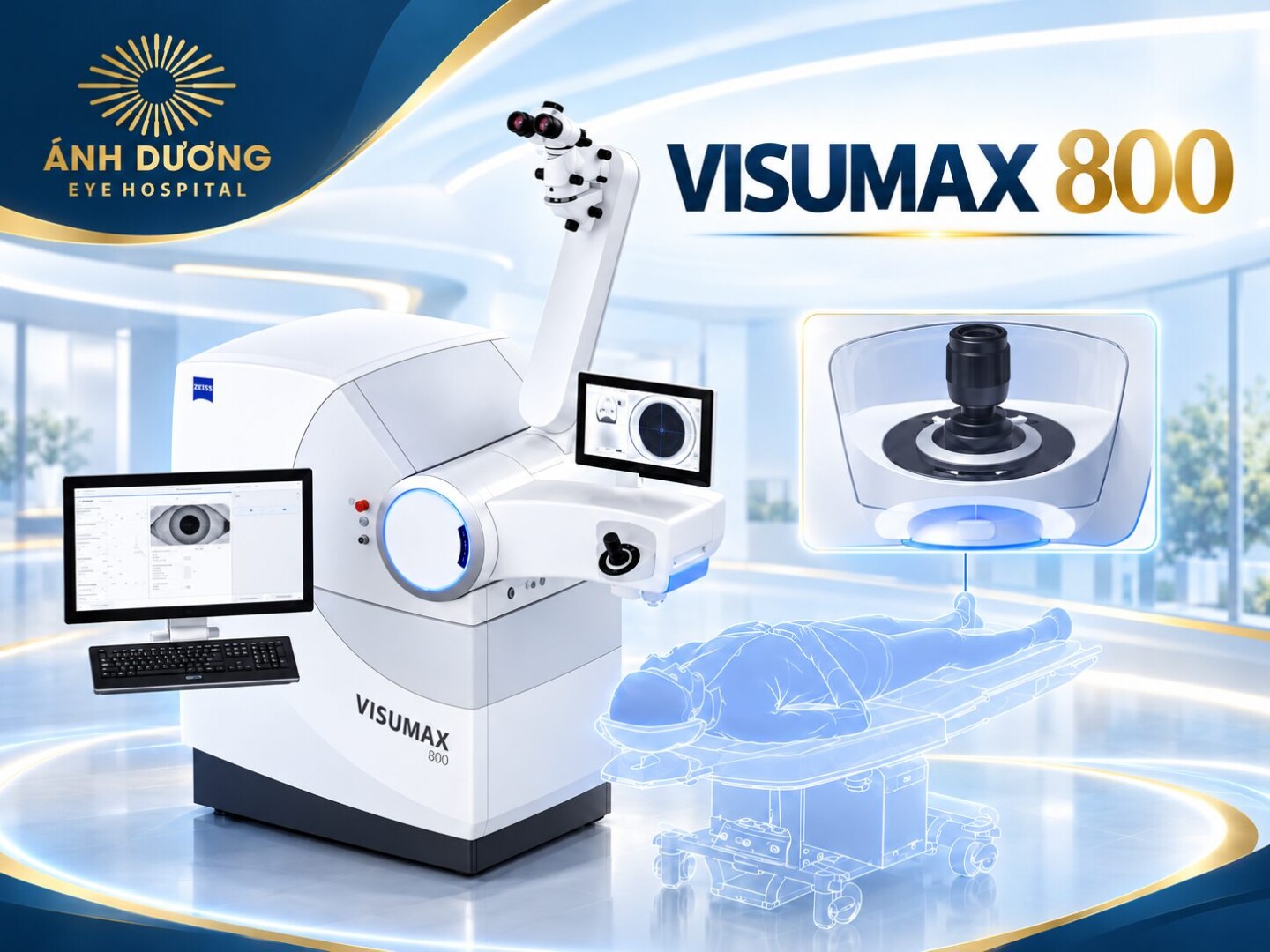 Hệ thống Visumax 800 phục vụ quy trình xóa cận AI độc bản