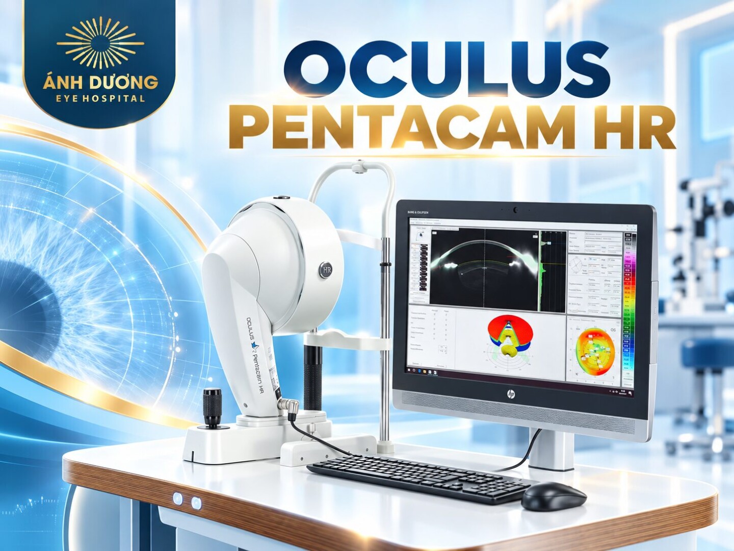 Oculus Pentacam HR Cung cấp bản đồ giác mạc 3D siêu chi tiết