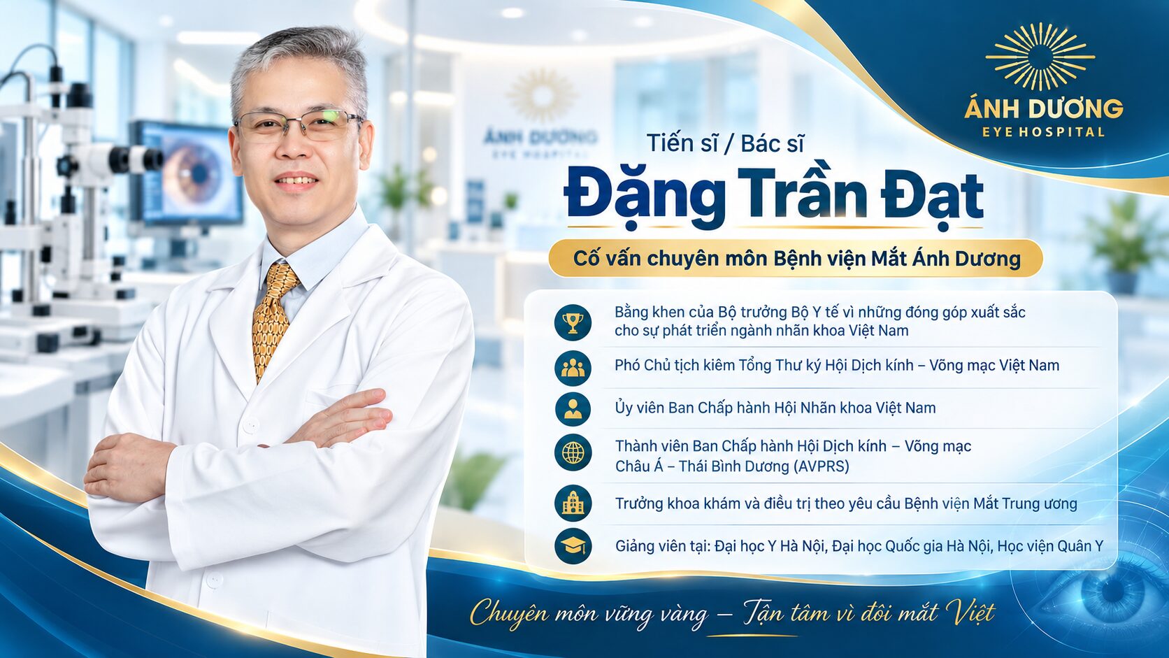 Mổ cận Smile Pro giá bao nhiêu - chân dung TS.BS Đặng Trần Đạt